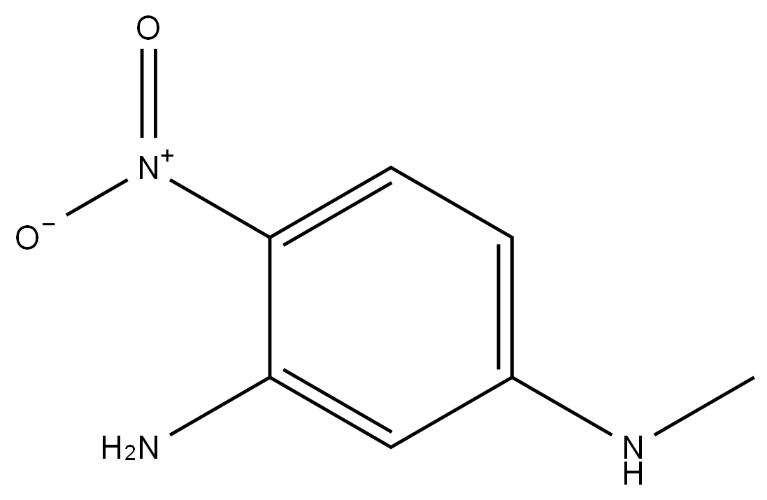 N1-methyl-4-nitrobenzene-1,3-diamine结构式