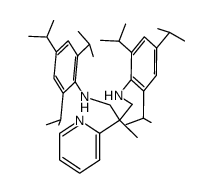 C5H4NC(CH3)(CH2NH-2,4,6-triisopropylphenyl)2 Structure