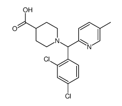 1-[(2,4-dichlorophenyl)-(5-methylpyridin-2-yl)methyl]piperidine-4-carboxylic acid Structure