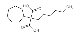 Propanedioic acid,2-cycloheptyl-2-hexyl- structure