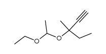 1-ethoxy-1-(1-ethyl-1-methyl-prop-2-ynyloxy)-ethane结构式