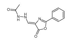 4-acetylhydrazinomethylene-2-phenyloxazol-5(4H)-one Structure