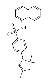 N-naphthalen-1-yl-4-(3,5,5-trimethyl-4,5-dihydro-pyrazol-1-yl)-benzenesulfonamide Structure