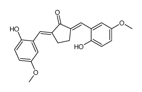 2,5-bis[(2-hydroxy-5-methoxyphenyl)methylidene]cyclopentan-1-one Structure