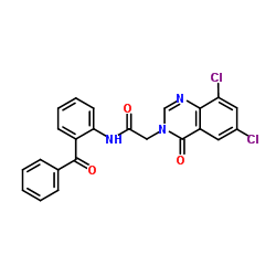 N-(2-Benzoylphenyl)-2-(6,8-dichloro-4-oxo-3(4H)-quinazolinyl)acetamide结构式