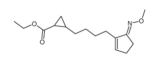 ethyl 2-(4-(5-(methoxyimino)cyclopent-1-en-1-yl)butyl)cyclopropane-1-carboxylate Structure