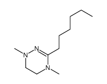 3-hexyl-1,4-dimethyl-5,6-dihydro-1,2,4-triazine Structure