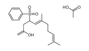 acetic acid,4-(benzenesulfonyl)-6,10-dimethylundeca-1,5,9-trien-2-ol Structure