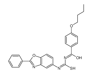 4-butoxy-N-[(2-phenyl-1,3-benzoxazol-5-yl)carbamothioyl]benzamide Structure