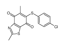 6-(4-chlorophenyl)sulfanyl-2,5-dimethyl-1,3-benzothiazole-4,7-dione Structure