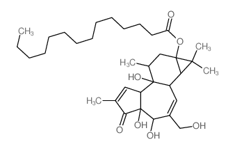 Deoxy-5.beta.-hydroxyphorbol myristate Structure