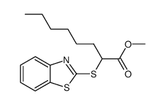 2-benzothiazol-2-ylsulfanyl-octanoic acid methyl ester Structure