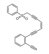 2-[7-(phenylsulfonyl)-3(Z)-heptene-1,5-diynyl]benzonitrile结构式