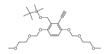 tert-butyl((2-ethynyl-3,6-bis((2-methoxyethoxy)methoxy)benzyl)oxy)dimethylsilane结构式