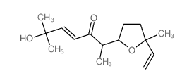 (E)-2-(5-ethenyl-5-methyl-oxolan-2-yl)-6-hydroxy-6-methyl-hept-4-en-3-one structure