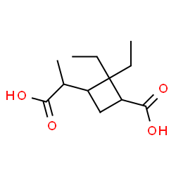 Cyclobutaneacetic acid, 3-carboxy-2,2-diethyl-alpha-methyl- (9CI) Structure