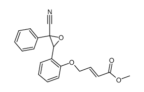 (2E)-4-[2-(3-Cyan-trans-3-phenyl-2-oxiranyl)phenoxy]-2-butensaeure-methylester结构式