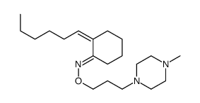 (E,2E)-2-hexylidene-N-[3-(4-methylpiperazin-1-yl)propoxy]cyclohexan-1-imine Structure