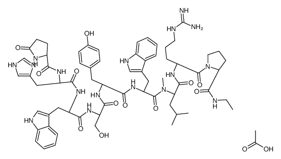 acetic acid,(2S)-N-[(2S)-1-[[(2S)-1-[[(2S)-1-[[(2S)-1-[[(2R)-1-[[(2S)-1-[[(2S)-5-(diaminomethylideneamino)-1-[(2S)-2-(ethylcarbamoyl)pyrrolidin-1-yl]-1-oxopentan-2-yl]amino]-4-methyl-1-oxopentan-2-yl]-methylamino]-3-(1H-indol-3-yl)-1-oxopropan-2-yl]amino] Structure