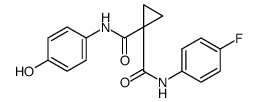 N-(4-氟苯基)-N-(4-羟基苯基)环丙烷-1,1-二羧酰胺结构式