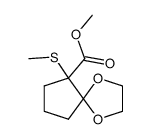 methyl 6-methylthio-1,4-dioxaspiro(4.4)nonane-6-carboxylate结构式