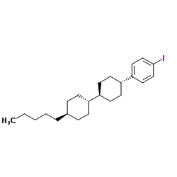 [trans(trans)]-1-Iodo-4-(4'-pentyl[1,1'-bicyclohexyl]-4-yl)benzene structure