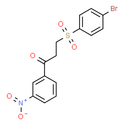 3-[(4-Bromophenyl)sulfonyl]-1-(3-nitrophenyl)-1-propanone结构式