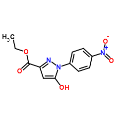 Ethyl 5-hydroxy-1-(4-nitrophenyl)-1H-pyrazole-3-carboxylate结构式