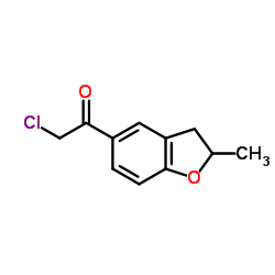 2-CHLORO-1-(2-METHYL-2,3-DIHYDRO-BENZOFURAN-5-YL)-ETHANONE结构式