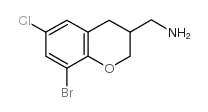 (8-溴-6-氯色满-3-基)-甲胺结构式