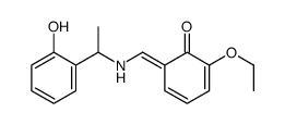 2-ethoxy-6-[[1-(2-hydroxyphenyl)ethylamino]methylidene]cyclohexa-2,4-dien-1-one结构式