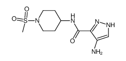 4-amino-1H-pyrazole-3-carboxylic acid (1-methanesulphonyl-piperidin-4-yl) amide Structure