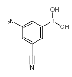 3-AMINO-5-CYANOPHENYLBORONIC ACID Structure