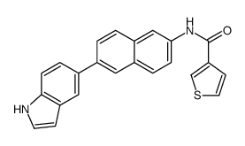 N-[6-(1H-indol-5-yl)naphthalen-2-yl]thiophene-3-carboxamide Structure