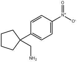 1-(4-硝基苯基)环戊烷-1-甲胺结构式