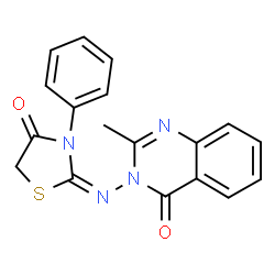 2-methyl-3-(4-oxo-3-phenylthiazolidin-2-ylidenamino)-4-(3H)-quinazolinone Structure