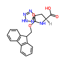 (S)-2-((((9H-Fluoren-9-yl)methoxy)carbonyl)amino)-3-(2H-tetrazol-5-yl)propanoic acid Structure