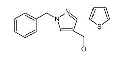 1H-Pyrazole-4-carboxaldehyde, 1-(phenylmethyl)-3-(2-thienyl) Structure