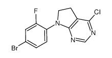 7-(4-bromo-2-fluorophenyl)-4-chloro-6,7-dihydro-5H-pyrrolo[2,3- d]pyrimidine Structure