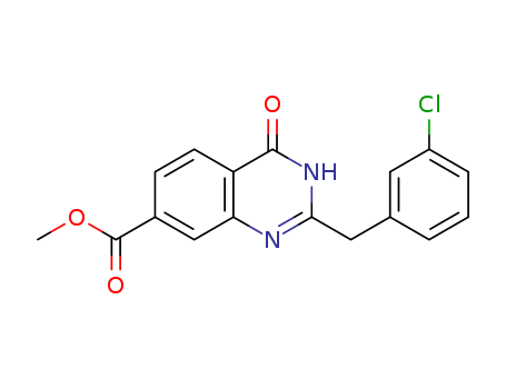 methyl 2-(3-chlorobenzyl)-4-oxo-3,4-dihydroquinazoline-7-carboxylate Structure