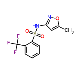 (5-METHYLISOXAZOL-3-YL)((2-(TRIFLUOROMETHYL)PHENYL)SULFONYL)AMINE structure