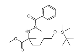 methyl 2-(2-benzoyl-2-methylhydrazinyl)-6-(tert-butyldimethylsilyloxy)-2-methyl-hexanoate Structure