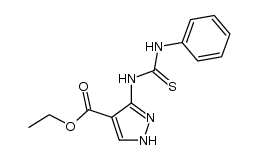 ethyl 3-(3-phenylthioureido)-1H-pyrazole-4-carboxylate Structure