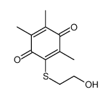 2-(2-hydroxyethylsulfanyl)-3,5,6-trimethylcyclohexa-2,5-diene-1,4-dione Structure