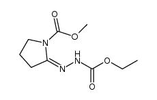 methyl 2-[2-(ethoxycarbonyl)hydrazono]pyrrolidine-1-carboxylate Structure