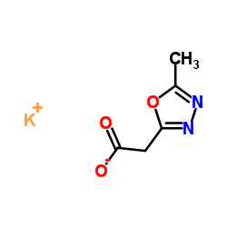 Potassium (5-methyl-1,3,4-oxadiazol-2-yl)acetate结构式