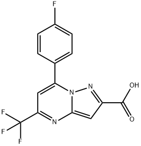 7-(4-fluorophenyl)-5-(trifluoromethyl)pyrazolo[1,5-a]pyrimidine-2-carboxylic acid Structure