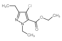 4-CHLORO-1,3-DIETHYL-1H-PYRAZOLE-5-CARBOXYLIC ACID ETHYL ESTER Structure