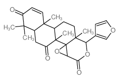 Oxireno[c]phenanthro[1,2-d]pyran-3,5,8(3aH,4bH,7H)-trione,1-(3-furanyl)-1,6,6a,10a,10b,11,12,12a-octahydro-4b,7,7,10a,12a-pentamethyl-,(1S,3aS,4aR,4bR,6aR,10aS,10bR,12aS)-结构式