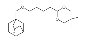 2-(4-(adamantan-1-ylmethoxy)butyl)-5,5-dimethyl-1,3-dioxane结构式